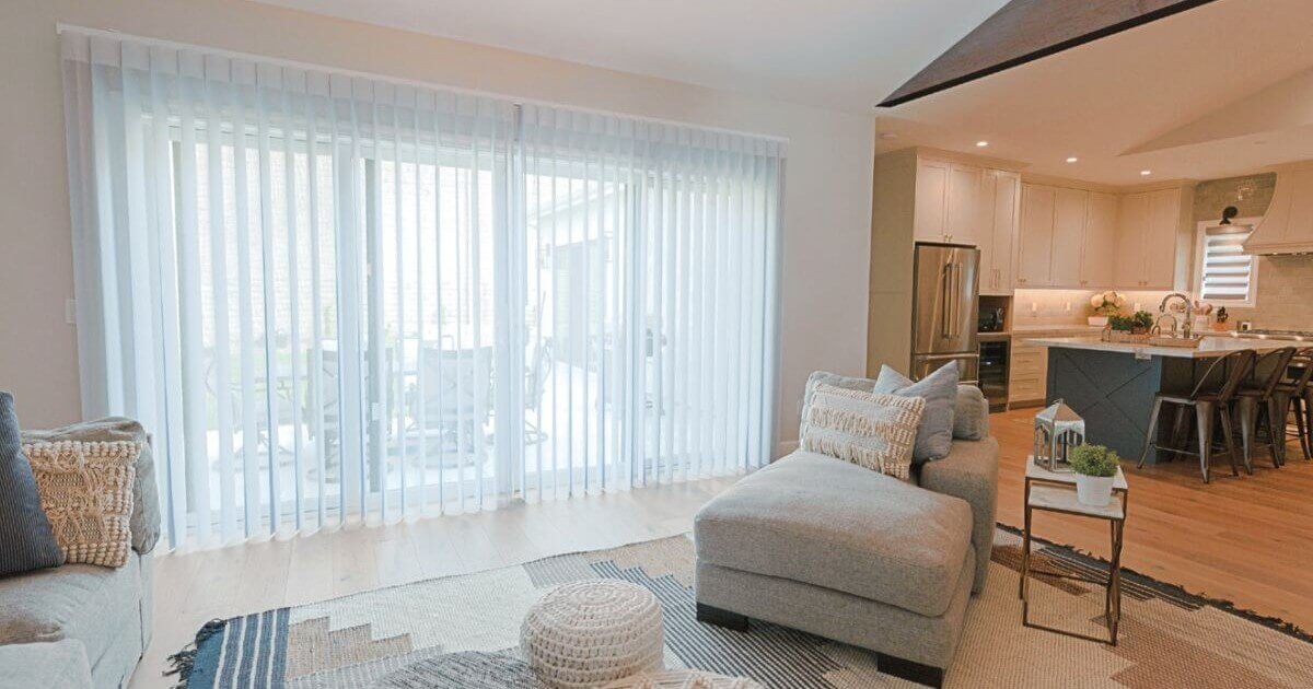 SmartDrape on sliding patio door