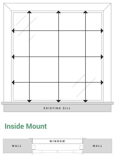 Measuring the inner width of a window frame with a tape measure