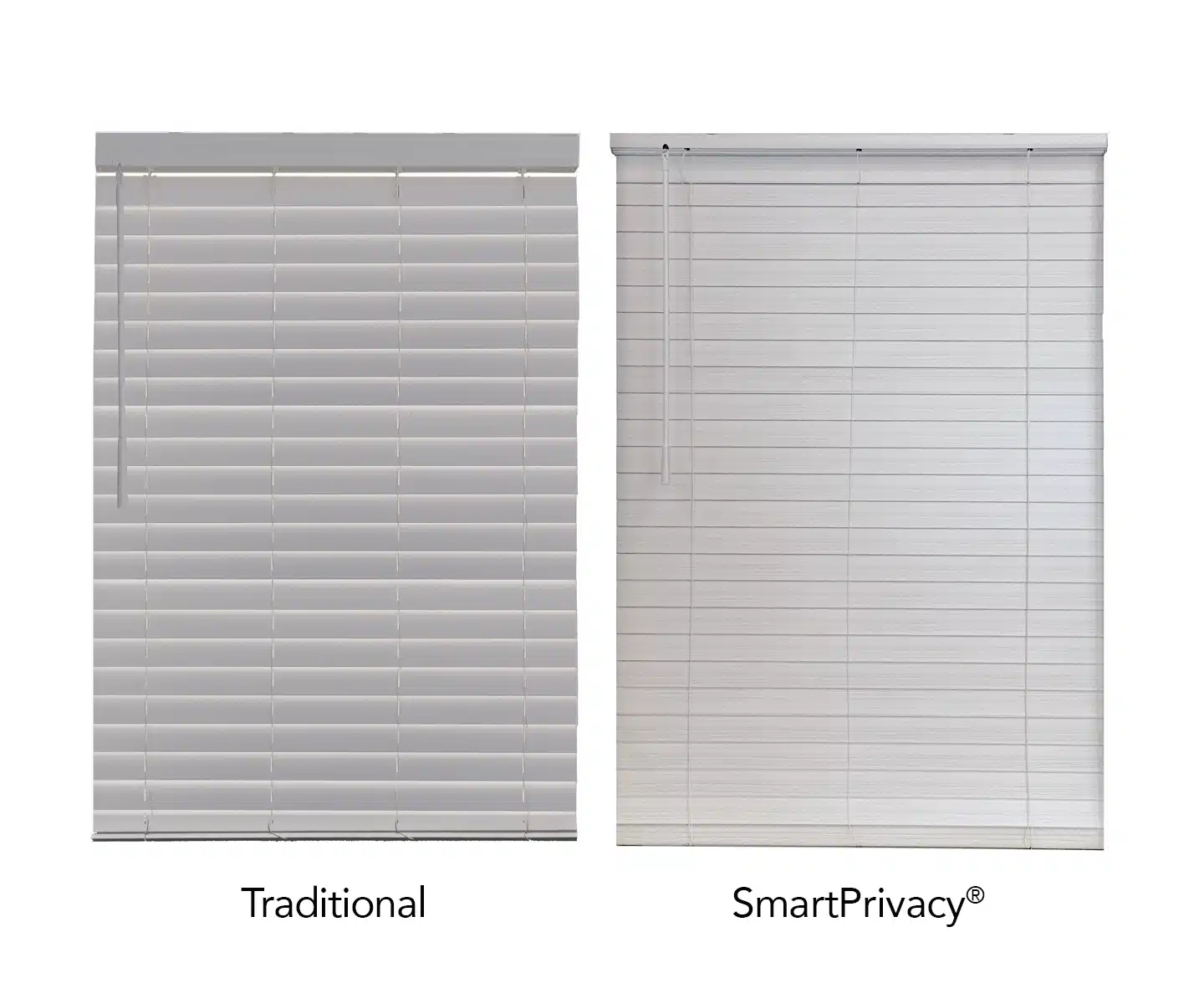 Premium wood blinds in a bright modern living room